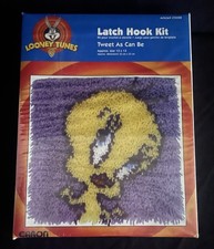 Vintage Tweety Bird Looney Tunes "Tweet As Can Be" Latch Hook Kit Caron 2001