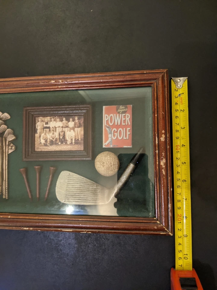 Foto de historia de golf de tres manos Ben Hogan en caja de sombra marco suelto coleccionable Foto 4 de 4