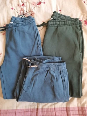 Boys trouser bundle age 13-14.  M&S.  2 joggers, 1 drawstring trousers. - Image 1 of 4