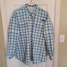 Columbia Mens PFG Super Bahama Long Sleeve Vented Plaid Shirt Size XL NWT