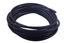 4.0mm Round Real Leather Cord, 10 Yards Black Leather String Cord for Jewelry...