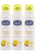 3X Neutro Roberts Yellow Fresh Deo Deodorant Spray Bergamotto Und Ginger 125Ml