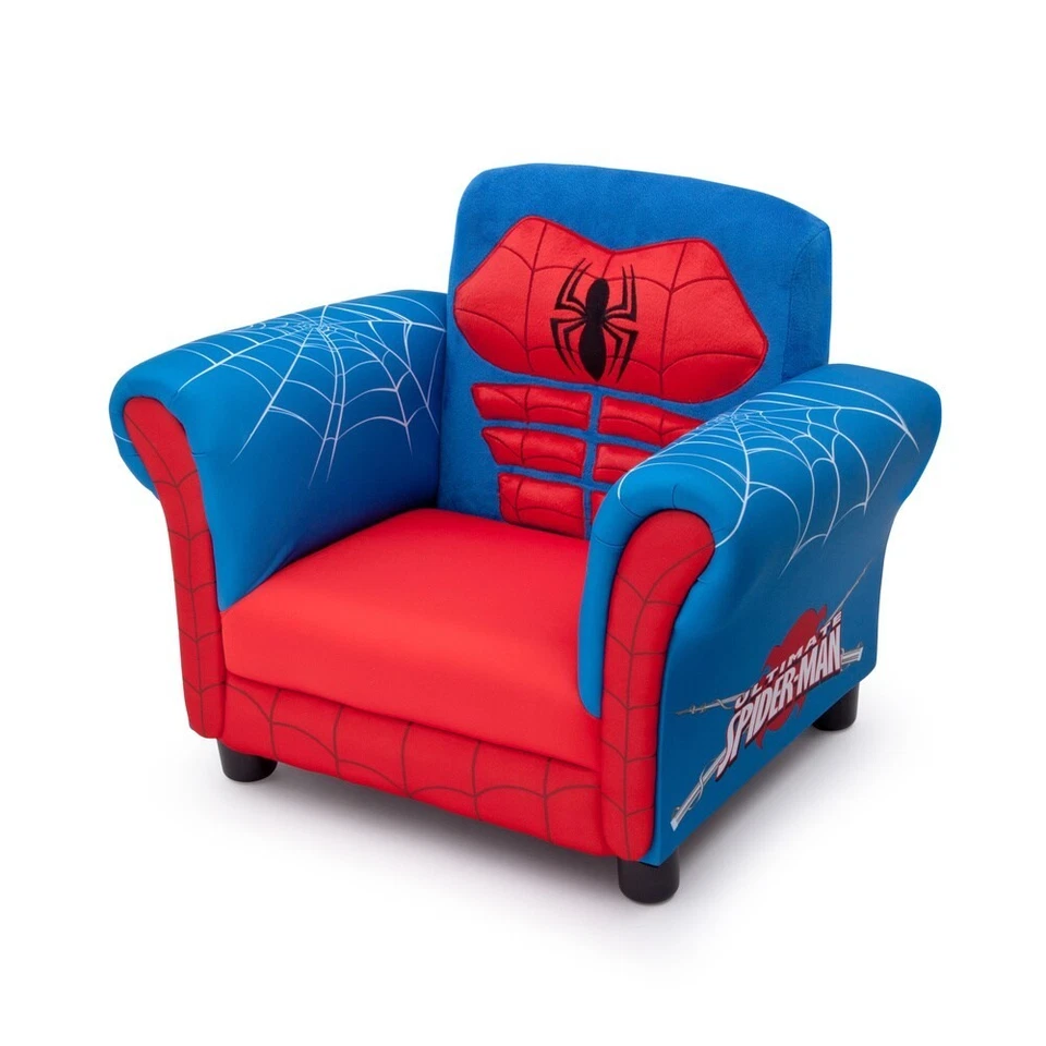 Delta Children Figural Upholstered Chair, Marvel Spider Man (Blue, Red) - Image 4 of 4
