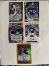 N.F.L AUTOGRAPH GIANTS CARSON / SIMMS / ARMSTEAD / LOVE / MUASAU ALL MINT