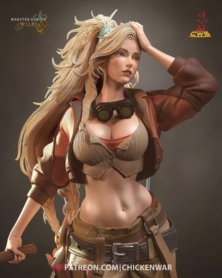 Gemma Monster Hunter | 3D Resin Print | Unpainted Figure Model Kit | Fan Made