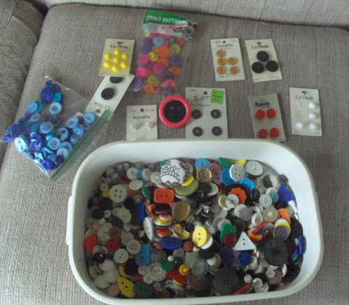 Lot Of  Buttons Mixed sizes colors  over 2lbs
