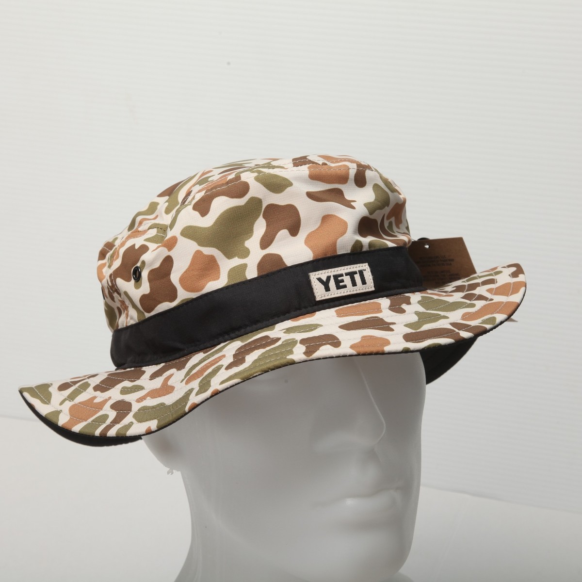 YETI Camo Boonie Hat L/XL Brown Green Tan Cream Outdoor Fishing