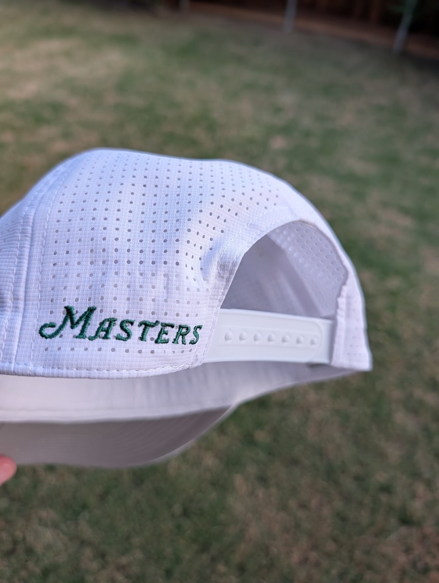 2026 Masters White Bold Embroidered Logo Adjustable Tech 