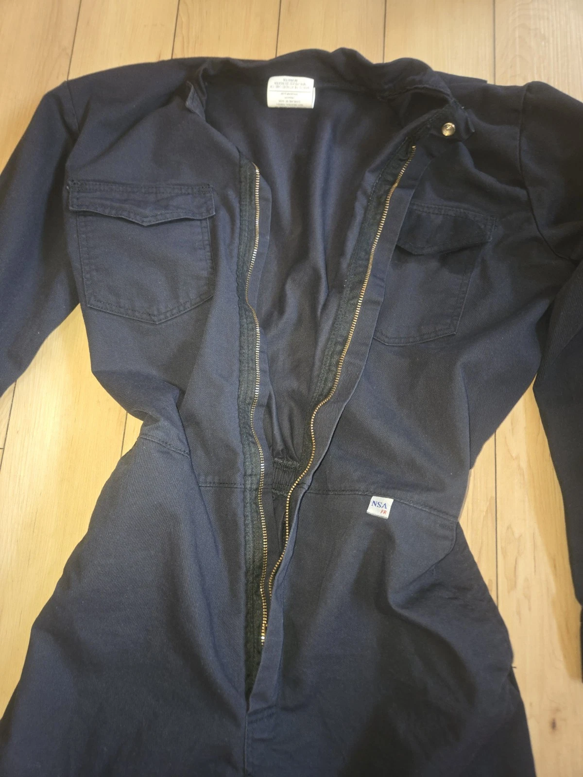 Set 5 NWOT  Westex Men's Coveralls Navy Blue Large 32 FR Jumpsuit image 7