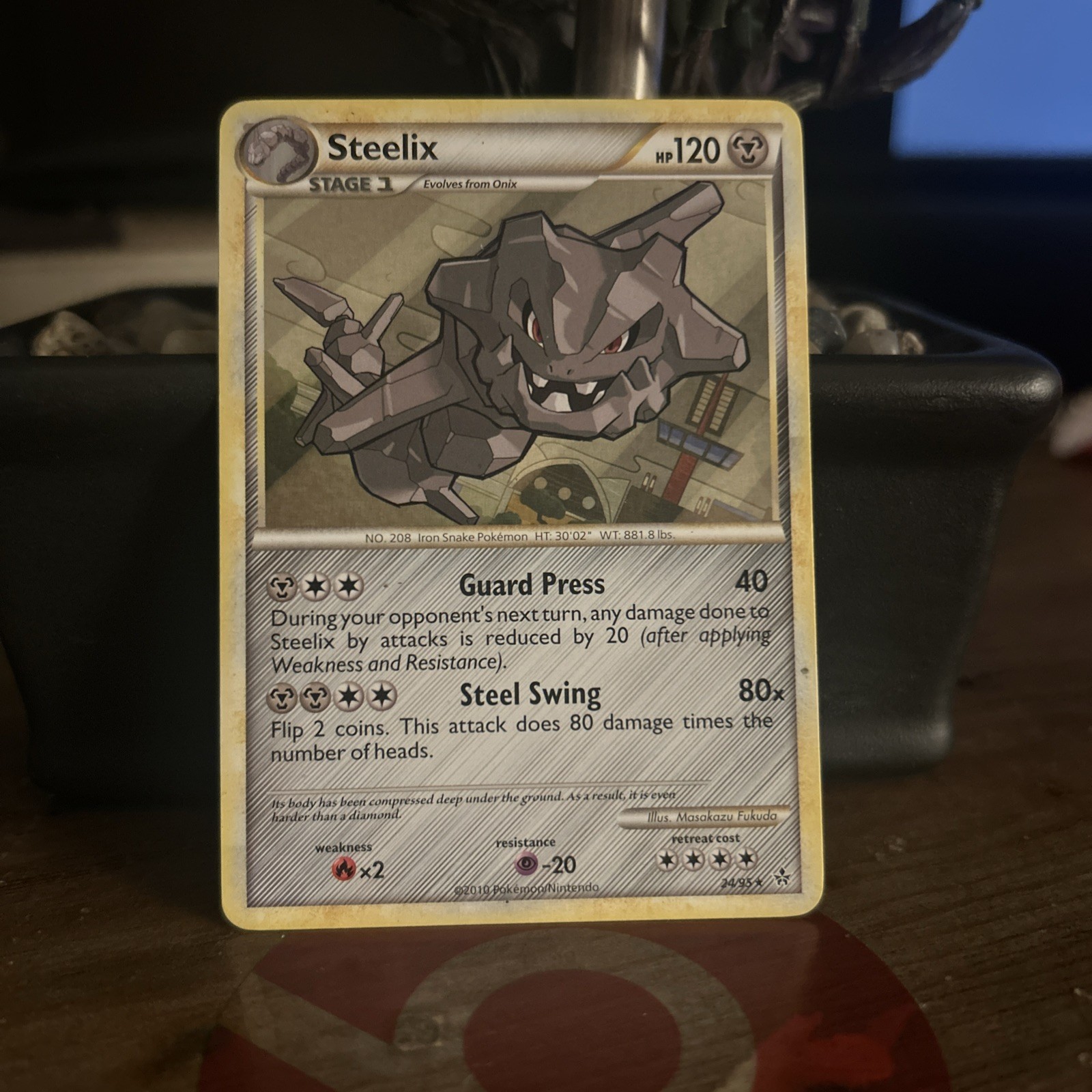 Pokemon TGC Steelix 24/95 Heart Gold & Soul Silver Unleashed 2010 Regular
