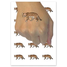 Realistic Ocelot Wild Cat Spots Temporary Tattoo Fake Body Art