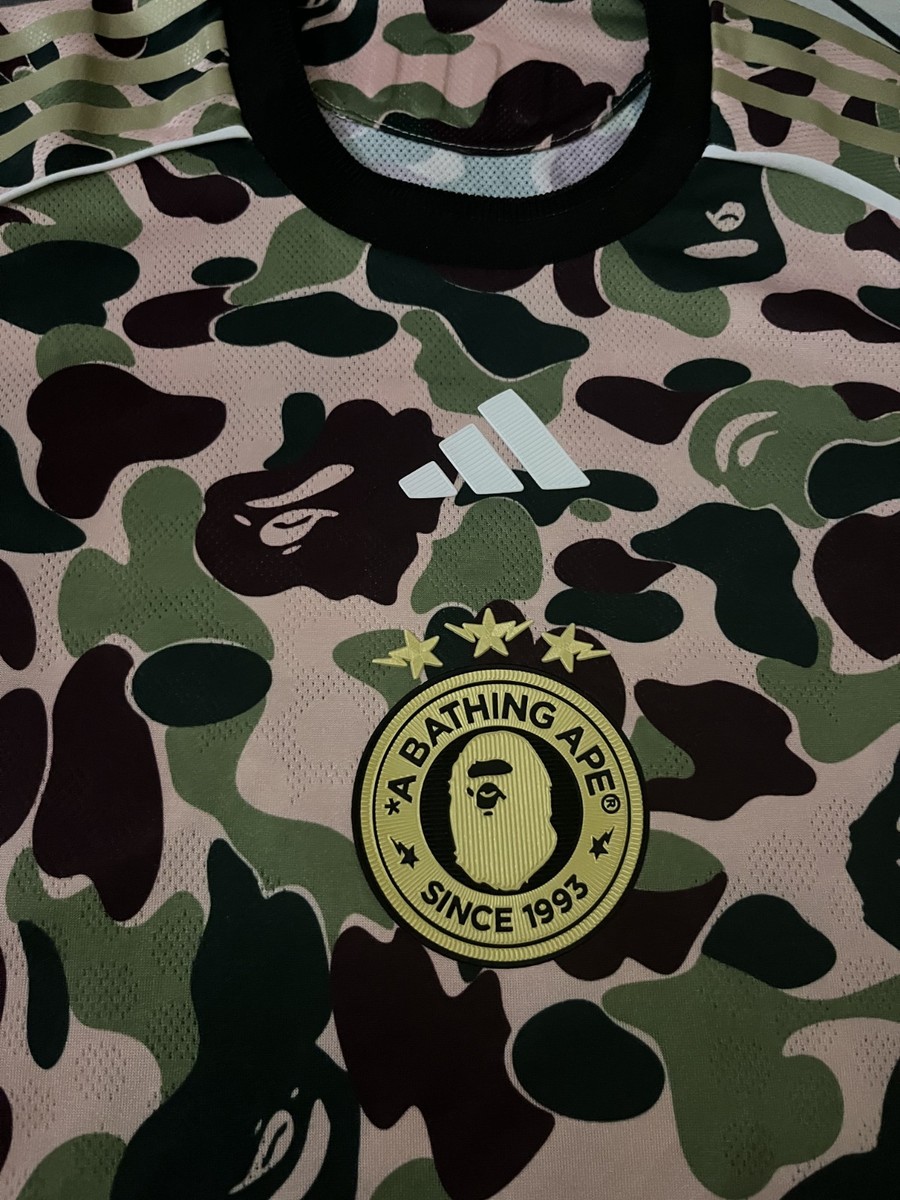 BAPE x Adidas Football Jersey Camo - Green/Brown Size XL | eBay