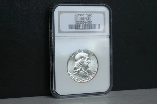 1963 NGC MS65 Franklin silver half dollar