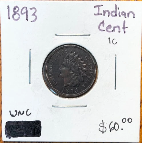 UNC 1893 United States Indian Head Cent 1C