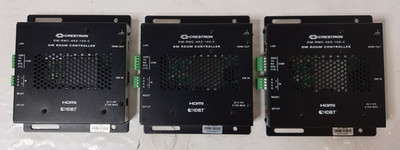 Lot of (3) Crestron DM-RMC-4KZ-100-C DM Room Controller - No AC Adapters