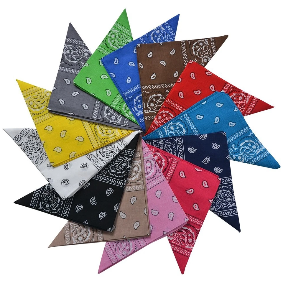 Bandana en 100 % coton Taille unique  Bleu  M - Photo 2/4