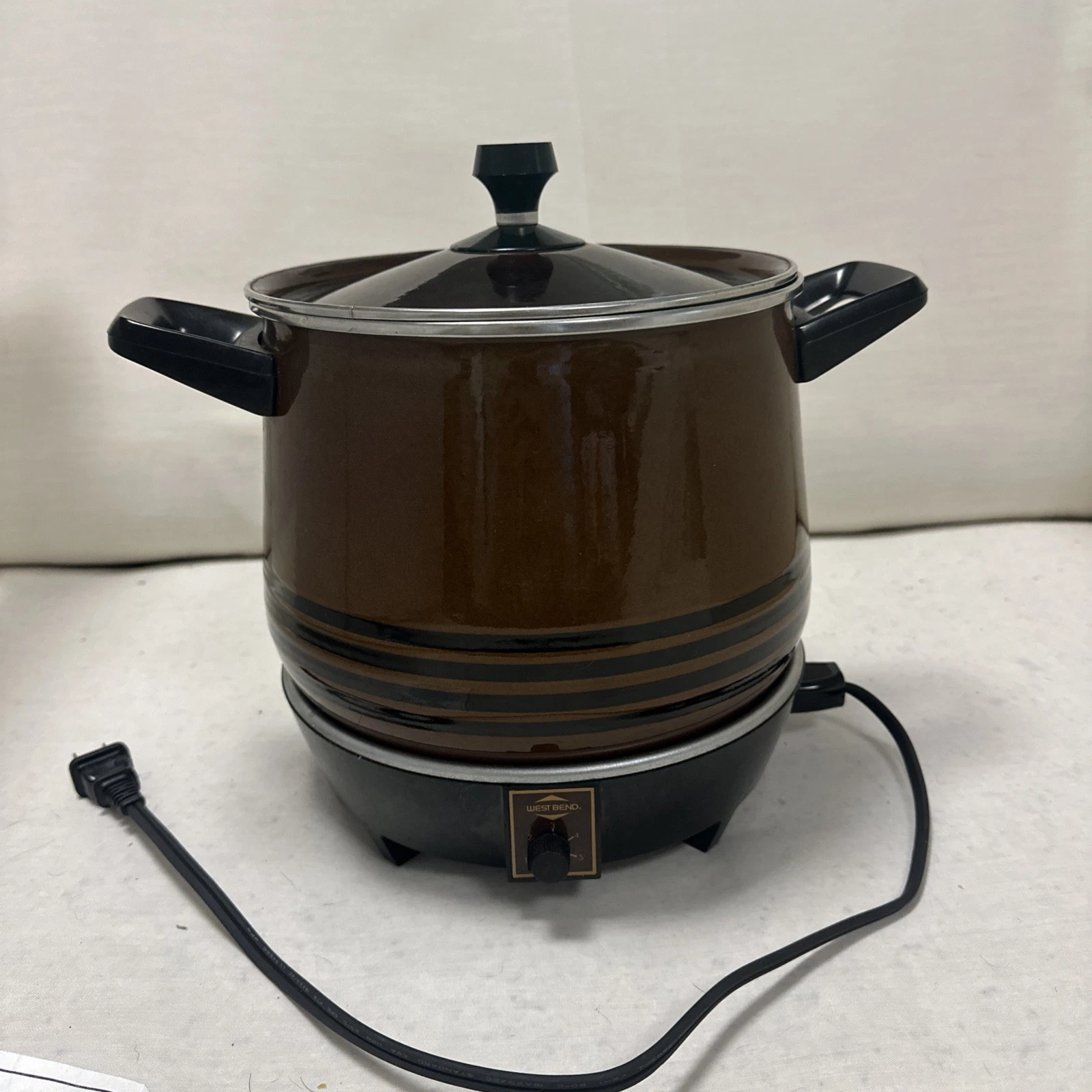 West Blend Lazy Day Vintage 6 Qt Slow Cooker Brown