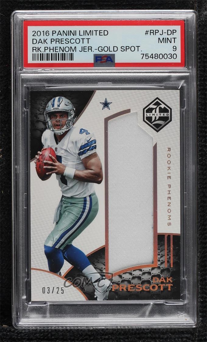 Dak Prescott Panini Limited Rookie Phenom Jersey #RPJDP Gold Spotlight