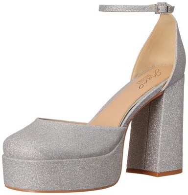Jewel Badgley Mischka Womens' Giada Platform Evening Pumps - Silver