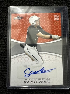 2022 Leaf Perfect Game Sammy Mummau Orange Auto 1/1 BA-SM1