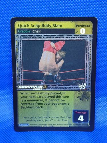 WWE Raw Deal Quick Snap Body Slam Foil SS3 Survivor Series 3 - Picture 1 of 1