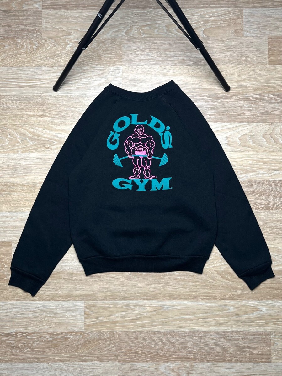 Vintage 80s GOLDS GYM Crew Neck Sweatshirt Made In USA Bodybuilding Black  Size M | eBay