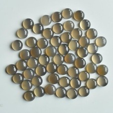 Wholesale 100pcs 10mm Natural Grey Agate Stone Round CAB CABOCHON DIY Jewelry