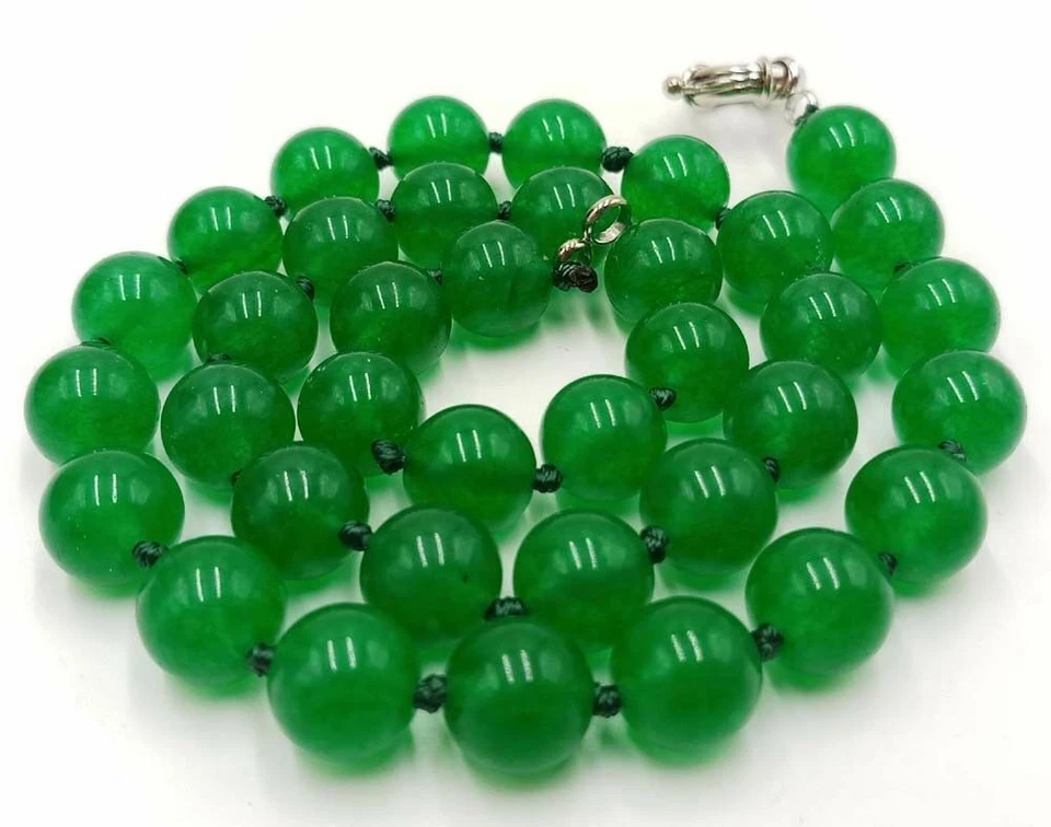 8/10/12 毫米 Lapis Lazuli /海蓝宝石/红宝石/玉宝石圆珠项链 20 — 第 2/4 张图片