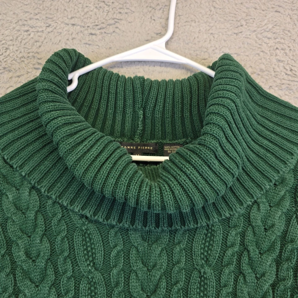 Suéter Jeanne Pierre Pescador Mujer M Capucha Cuello Grueso Cable Boho Y2K Elegante Foto 4 de 4