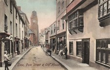 PC FORE STREET AND OLD HOUSE LOOE CORNWALL ENGLAND VINTAGE POSTCARD (u785)