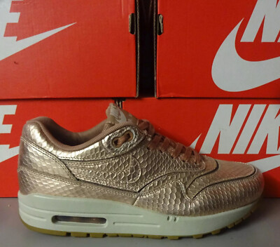 NIKE Air Max 1 BRONZE SNAKE METALLIC RED BRONZE/LIGHT BONE (2014) EUR 37,5 TOP!