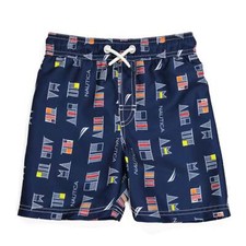 NWT Nautica Little Boys Edgy Flag UPF 50 Protection, Swim Trunks size: 4,5,6