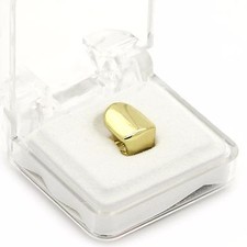 14k Gold Plated Small Single Tooth Cap Grillz Hip Hop Jewelry Teeth Grill