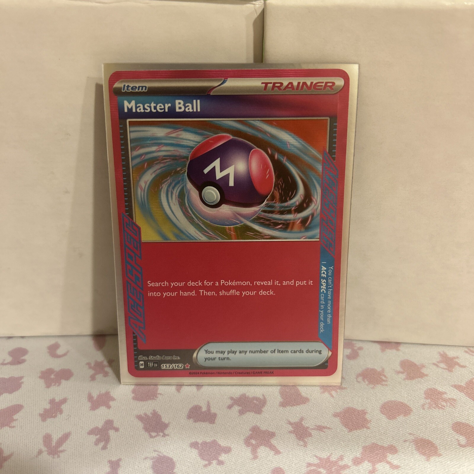 MASTER BALL 153/162 TEMPORAL FORCES POKEMON (ACE SPEC, NM)