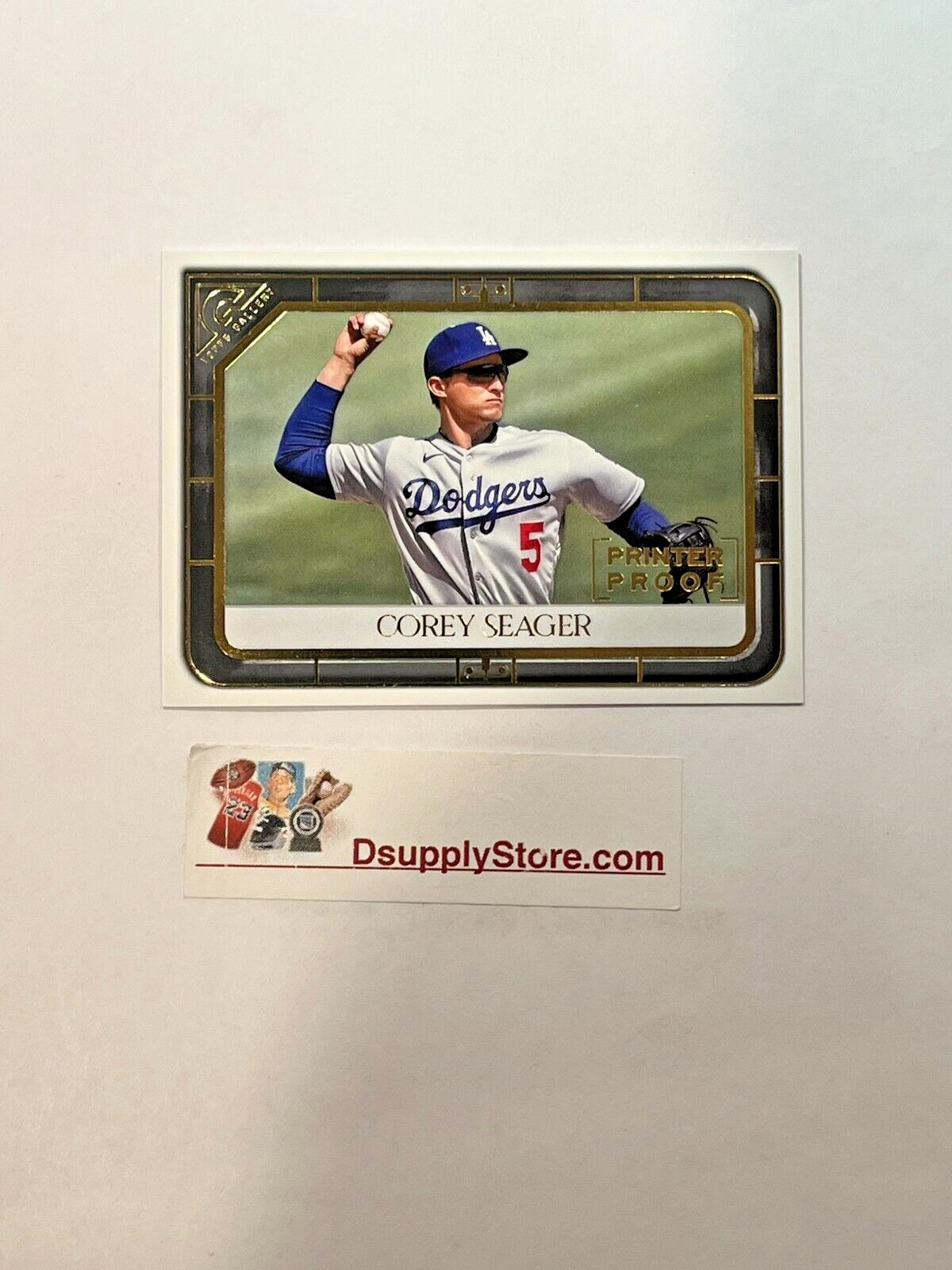 2021 Topps Gallery Printer Proof Corey Seager #42 Los Angeles Dodgers FREE SHIPP