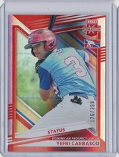 2022 Panini Elite Extra YEFRI CARRASCO Dominican Prospect League STATUS RED /299