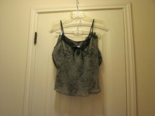 2pc. MAIDENFORM Set/Black  White Print with Lace/Adjustable Straps 