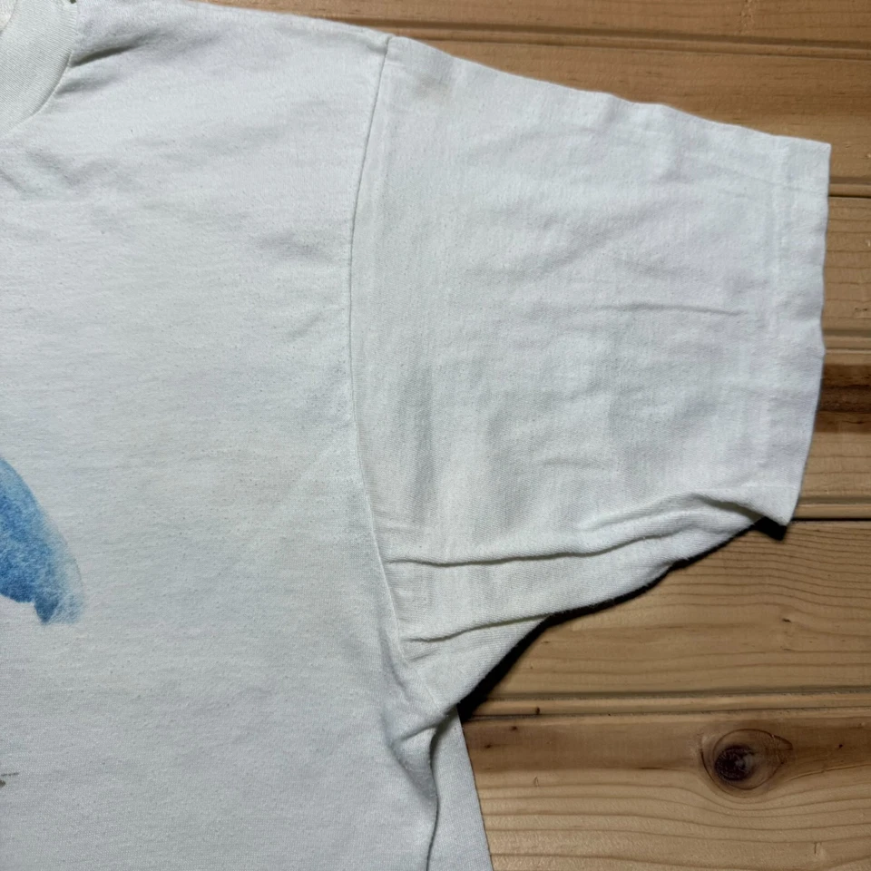 Camisa esportiva urbana vintage anos 80 1984 Bridge To Bridge KNBR 65 tamanho grande - Imagem 4 de 4