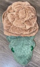 Turtle Puppet Hand Aurora 12" Green Turtle Brown Shell 2014 Sea Plush Stuffed EC