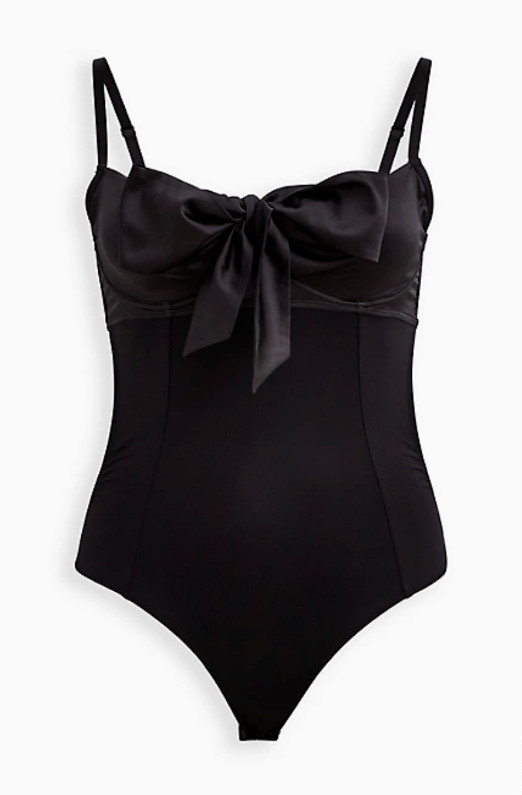 Torrid Black Bodysuit with Big Bow, Size 2x, New With Tags