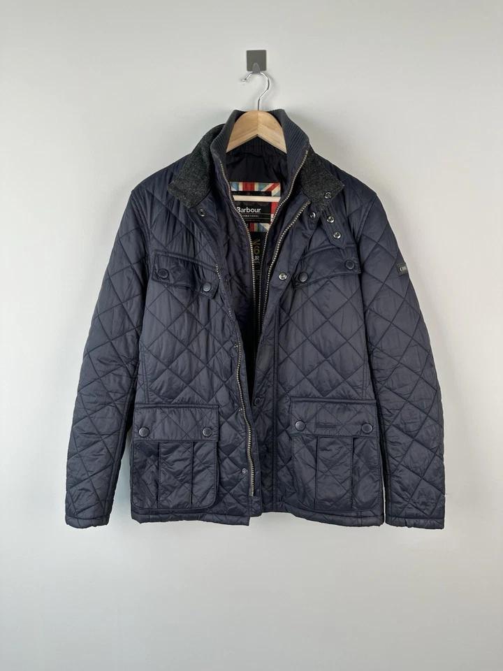  Chaqueta acolchada para parabrisas BARBOUR International azul marino talla S Foto 3 de 4