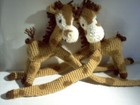Crochet Giraffe  tie backs, pr, golden brown   a — photo 4
