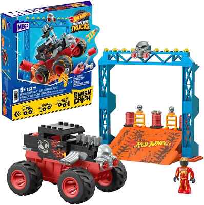 MEGA Hot Wheels Bone Shaker Crush Course Monstertruck Bauspielzeug 151 Teile