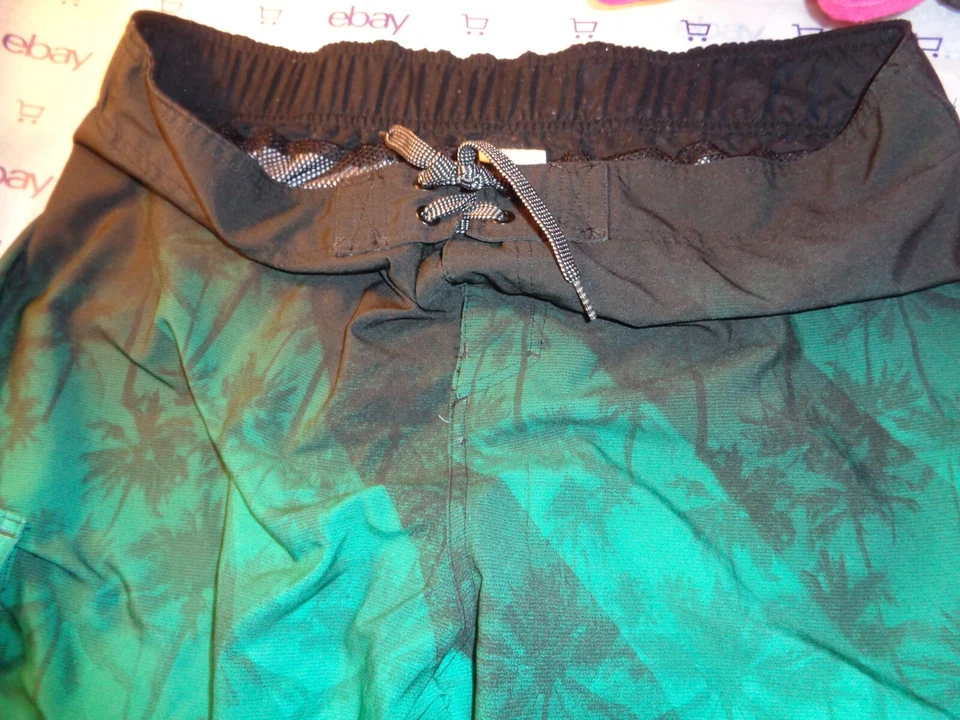 $48 Wave Zone swim wear large drawstring swim shorts palm print pants 38" waist - Image 2 of 4