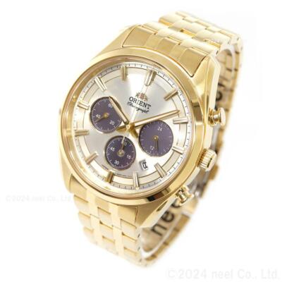 ORIENT RN-TX0301G Gold Contemporary Solar Chronograph Analog Men's Watch