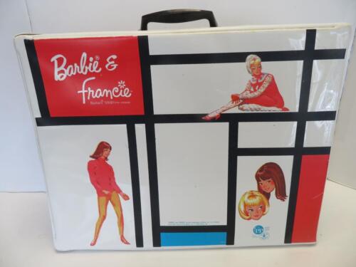 Étui de transport poupée double coffre vintage 1965 Barbie & Francie - Photo 1 sur 14