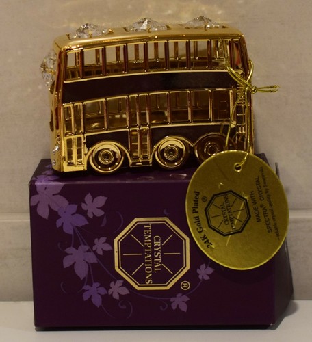 CHROME PLANE PRAM BUS CAR HORSE ORNAMENTS VESPA WITH SWAROVSKI SPECTRA CRYSTALS - Picture 8 of 26