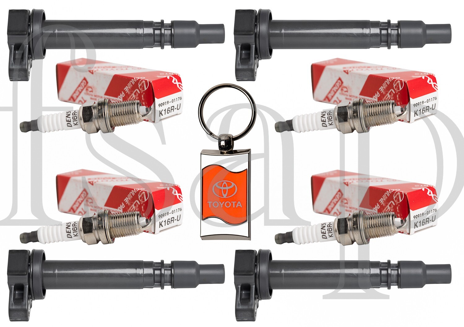 Set of 4 Spark plugs  4 Ignition coil 2001 - 2004 Toyota Tacoma 2.4L 2.7L UF323