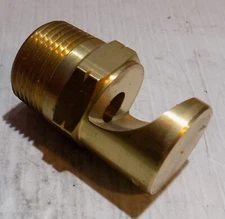 LECHLER 687168 30BK brass floodjet spray nozzle, 3/8" Hole, 3/4" NPT, 1-7/8" OAL