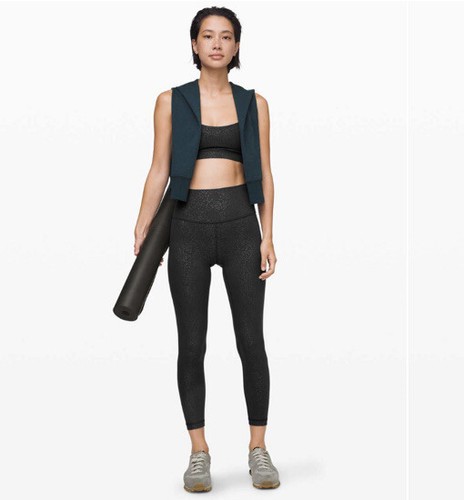 Lululemon Align Pant II Polar Shift Emboss Black Nulu Soft Leggings 8 Small 25” - Picture 2 of 11